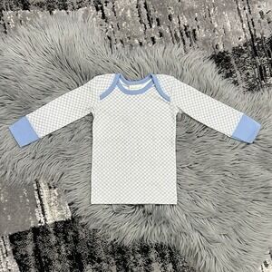 Sapling Boys 100% Organic Cotton Blue LS Tee Size 6-12 Months
